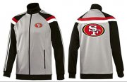 Wholesale Cheap NFL San Francisco 49ers Team Logo Jacket Grey