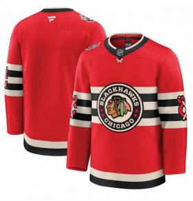 Cheap Men\'s Chicago Blackhawks Blank Red 2024-25 Winter Classic Stitched Hockey Jersey