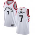 Wholesale Cheap Raptors #7 Kyle Lowry White Association Edition 2019 Finals Bound Basketball Swingman Jersey