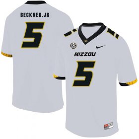 Wholesale Cheap Missouri Tigers 5 Terry Beckne Jr. White Nike College Football Jersey