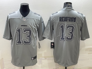 Wholesale Cheap Men's Las Vegas Raiders #13 Hunter Renfrow Grey Atmosphere Fashion Stitched Jersey