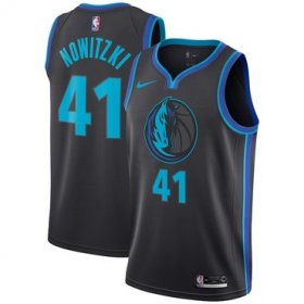 Wholesale Cheap Nike Dallas Mavericks #41 Dirk Nowitzki Black 2018-19 NBA Swingman City Edition Jersey