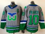 Wholesale Cheap Mens Nhl Hartford Whalers #10 Francis Gray 2021 Reverse Retro Alternate Adidas Jersey