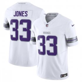 Wholesale Cheap Men\'s Minnesota Vikings #33 Aaron Jones White F.U.S.E. Winter Warrior Limited Football Stitched Jersey