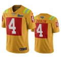 Wholesale Cheap Los Angeles Rams #4 Greg Zuerlein Gold Vapor Limited City Edition NFL Jersey