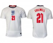 Wholesale Cheap Men 2020-2021 European Cup England home aaa version white 21 Nike Soccer Jersey