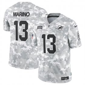 Men\'s Miami Dolphins #13 Dan Marino 2024 Arctic Camo Salute To Service Limited Stitched Football Jersey