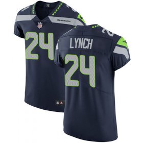 Wholesale Cheap Nike Seahawks #24 Marshawn Lynch Steel Blue Team Color Men\'s Stitched NFL Vapor Untouchable Elite Jersey