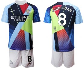 Wholesale Cheap Manchester City #8 Gundogan Nike Cooperation 6th Anniversary Celebration Soccer Club Jersey