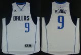 Wholesale Cheap Dallas Mavericks #9 Rajon Rondo Revolution 30 Swingman 2014 New White Jersey