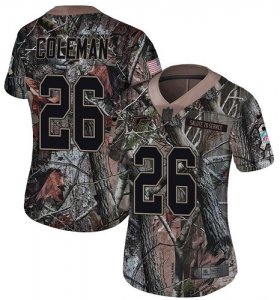 Wholesale Cheap Nike Falcons #26 Tevin Coleman Camo Women\'s Stitched NFL Limited Rush Realtree Jersey