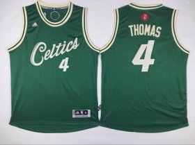 Wholesale Cheap Men\'s Cleveland Cavaliers #4 Isaiah Thomas Revolution 30 Swingman 2015 Christmas Day Green Jersey