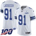 Wholesale Cheap Nike Cowboys #91 L.P. Ladouceur White Men's Stitched With Established In 1960 Patch NFL 100th Season Vapor Untouchable Limited Jersey