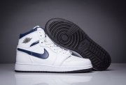 Wholesale Cheap Women Girl Air Jordan 1 High Shoes NAVY Blue/White Black