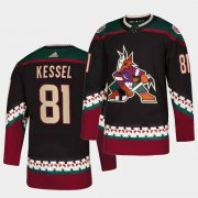 Wholesale Cheap Men's Arizona Coyotes #81 Phil Kessel Throwback Kachina Black Jersey