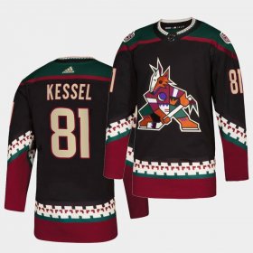 Wholesale Cheap Men\'s Arizona Coyotes #81 Phil Kessel Throwback Kachina Black Jersey