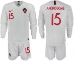 Wholesale Cheap Portugal #15 Andre Gome Away Long Sleeves Soccer Country Jersey