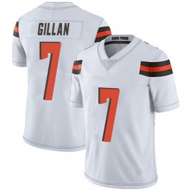 Wholesale Cheap Men\'s Cleveland Browns #7 Jamie Gillan White Limited Vapor Untouchable Nike Jersey