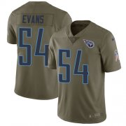 Wholesale Cheap Nike Titans #54 Rashaan Evans Olive Men's Stitched NFL Limited 2017 Salute To Service Jersey