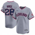 Cheap Men's Cleveland Guardians #28 Tanner Bibee Gray 2025 Alternate Limited Stitched Baseball Jersey