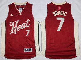 Wholesale Cheap Men\'s Miami Heat #7 Goran Dragic Revolution 30 Swingman 2015 Christmas Day Red Jersey