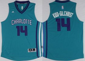 Wholesale Cheap Charlotte Hornets #14 Michael Kidd-Gilchrist Revolution 30 Swingman 2015 New Teal Green Jersey