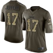 Wholesale Cheap Nike Eagles #17 Alshon Jeffery Green Men's Stitched NFL Limited 2015 Salute To Service Jersey