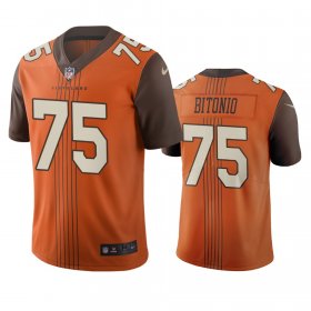 Wholesale Cheap Cleveland Browns #75 Joel Bitonio Brown Vapor Limited City Edition NFL Jersey