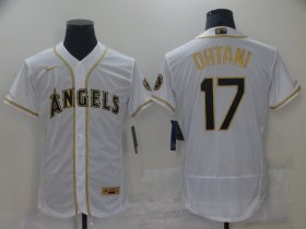 Wholesale Cheap Men Los Angeles Angels 17 Ohtani White Elite 2021 Nike MLB Jersey