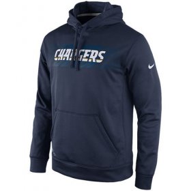 Wholesale Cheap Los Angeles Chargers Nike KO Speed Wordmark Performance Hoodie Navy Blue