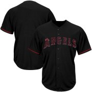 Wholesale Cheap Los Angeles Angels Majestic Big & Tall Pop Fashion Jersey Black