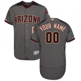 Wholesale Cheap Arizona Diamondbacks Majestic Flex Base Authentic Custom Jersey Gray