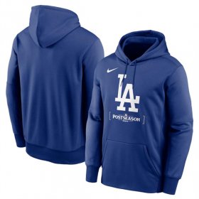 Men\'s Los Angeles Dodgers Royal 2024 Postseason Collection Therma Pullover Hoodie