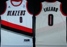 Wholesale Cheap Portland Trail Blazers #0 Damian Lillard Revolution 30 Swingman White Jersey