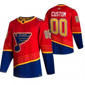 Wholesale Cheap St. Louis Blues Custom Red Men\'s Adidas 2020-21 Reverse Retro Alternate NHL Jersey