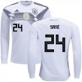 Wholesale Cheap Germany #24 Sane White Home Long Sleeves Soccer Country Jersey