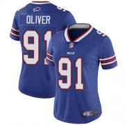 Wholesale Cheap Nike Bills #91 Ed Oliver Royal Blue Team Color Women's Stitched NFL Vapor Untouchable Limited Jersey