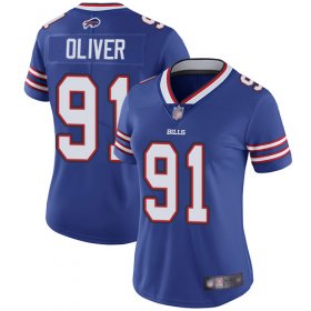 Wholesale Cheap Nike Bills #91 Ed Oliver Royal Blue Team Color Women\'s Stitched NFL Vapor Untouchable Limited Jersey