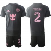 Cheap Men's Inter Miami CF #2 DeAndre Yedlin 2025 Black Away Soccer Jersey Suit