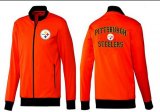 Wholesale Cheap NFL Pittsburgh Steelers Heart Jacket Orange