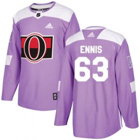 Wholesale Cheap Adidas Senators #63 Tyler Ennis Purple Authentic Fights Cancer Stitched NHL Jersey