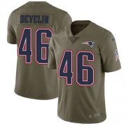 Wholesale Cheap Nike Patriots #46 James Develin Olive Men's Stitched NFL Limited 2017 Salute To Service Jersey