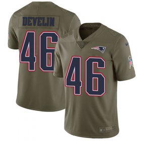 Wholesale Cheap Nike Patriots #46 James Develin Olive Men\'s Stitched NFL Limited 2017 Salute To Service Jersey