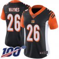 Wholesale Cheap Nike Bengals #26 Trae Waynes Black Team Color Women's Stitched NFL 100th Season Vapor Untouchable Limited Jersey