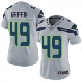 Wholesale Cheap Nike Seahawks #49 Shaquem Griffin Grey Alternate Women's Stitched NFL Vapor Untouchable Limited Jersey