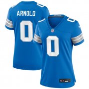 Cheap Women's Detroit Lions #0 Terrion Arnold Blue 2024 Stitched Jersey(Run Smaller)