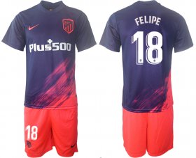 Wholesale Cheap Men 2021-2022 Club Atletico Madrid away purple 18 Soccer Jersey