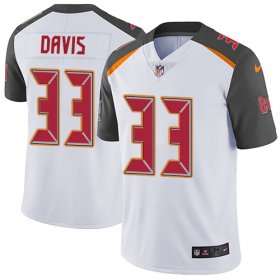 Wholesale Cheap Nike Buccaneers #33 Carlton Davis White Men\'s Stitched NFL Vapor Untouchable Limited Jersey