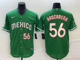 Wholesale Cheap Men's Mexico Baseball #56 Randy Arozarena Number 2023 Green World Classic Stitched Jersey2