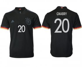 Wholesale Cheap Men 2020-2021 European Cup Germany away aaa version black 20 Adidas Soccer Jersey